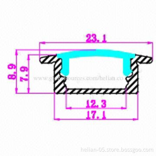 New Hot Recessed Linear Flanged LED Aluminum Profile for LED Lamps